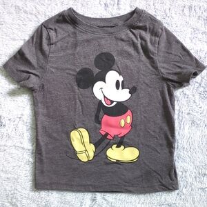 EUC 3T Mickey Mouse Classic Tee T-shirt Old Navy Retro Charcoal Gray